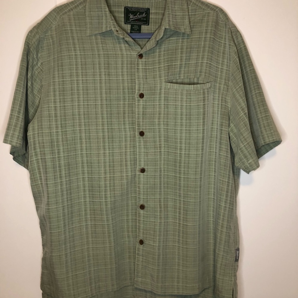Mens woolrich button short sleeve shirt